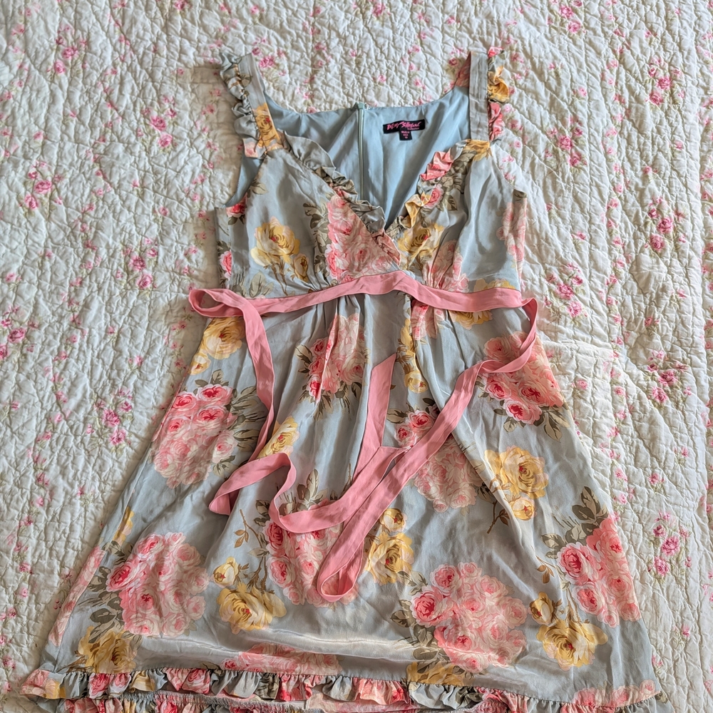 Vintage Betsey Johnson floral dress